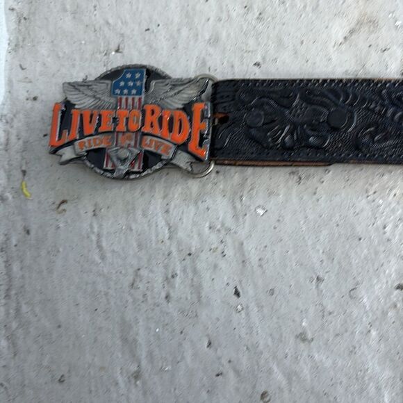 Bushy Creek tooled belt - Picture 3 of 5